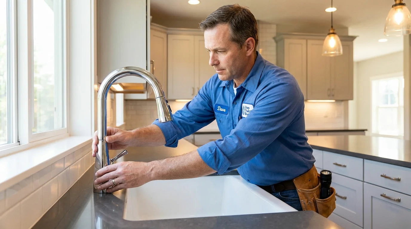Kitchen faucet installation by Johns Plumbing LLC in Rich Hill